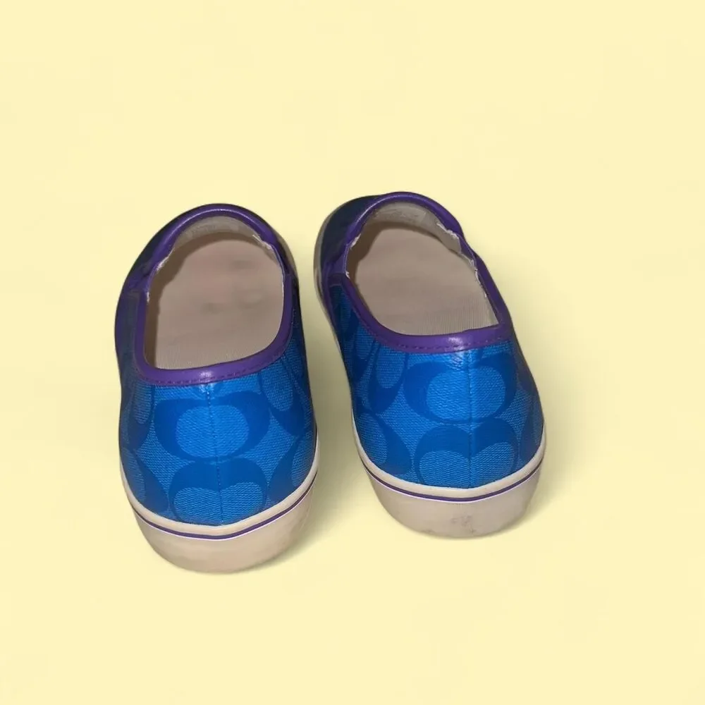 Coach Men's Blue and Purple Trainers - Picture 2 of 4